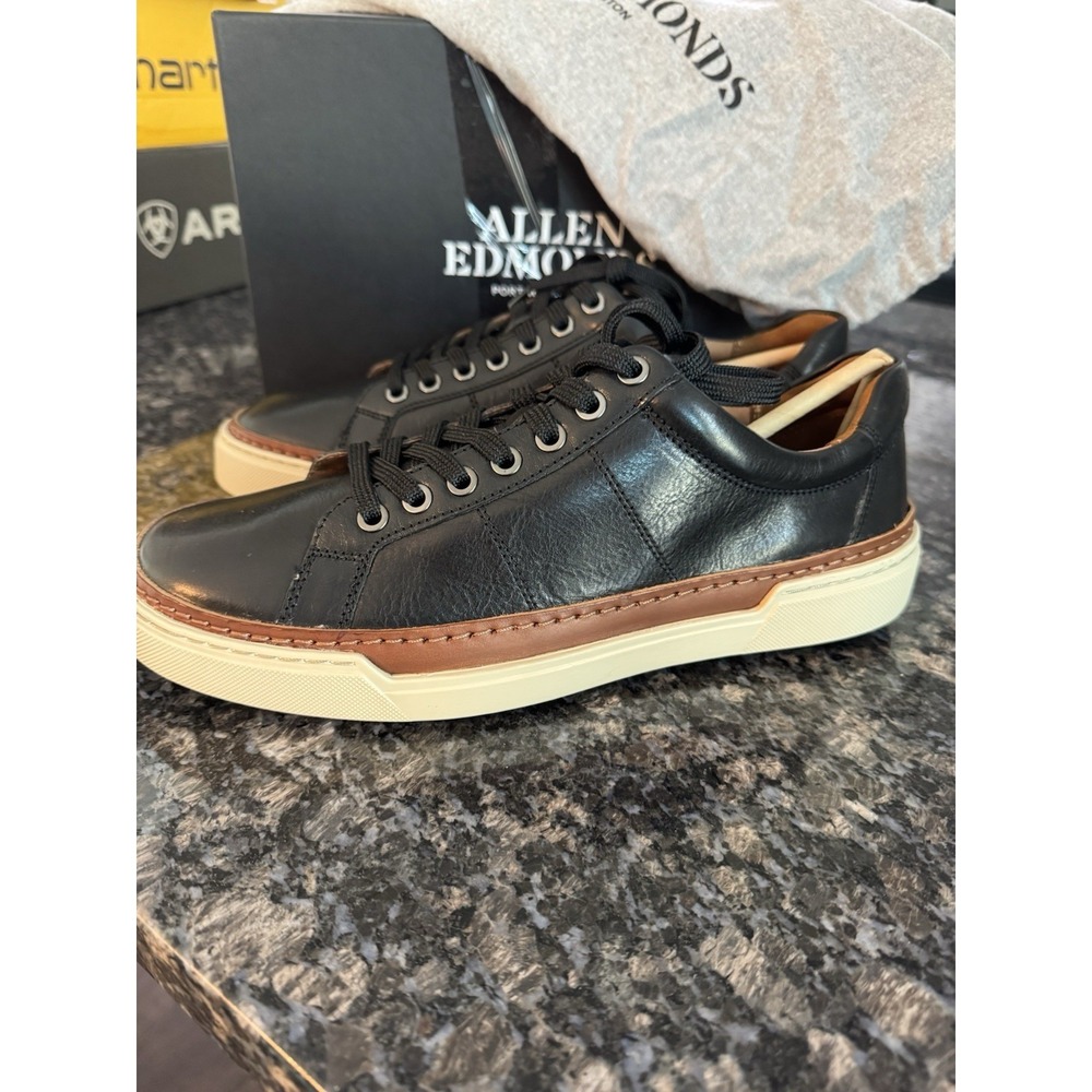 Allen Edmonds Porter City‎ Derby Men's 8.5 D Casual Sneakers Black Brown Leather